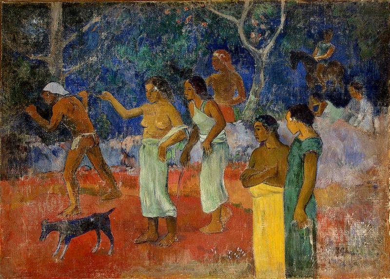 Scenes from Tahitian Live - Paul Gauguin Painting